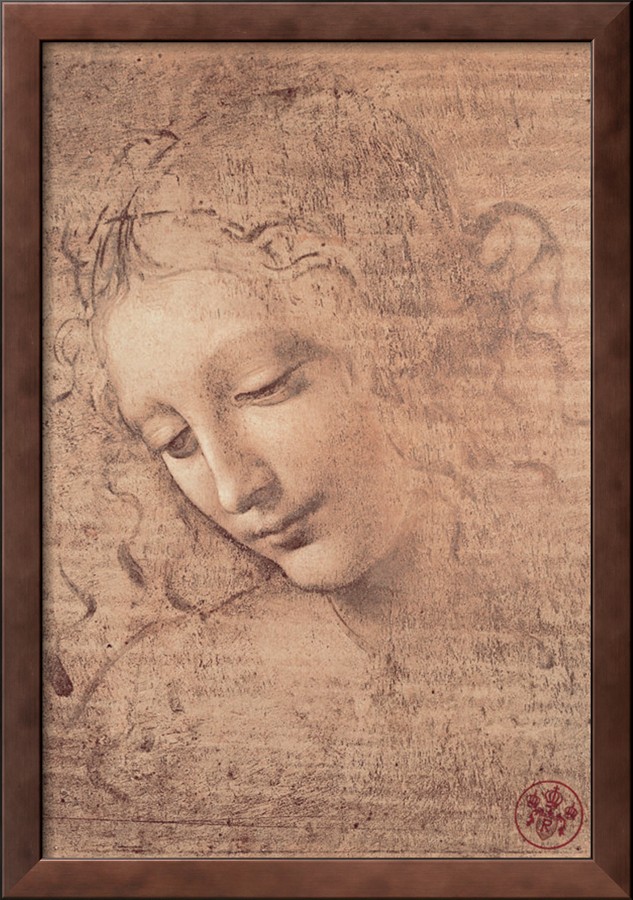 Female Head full La Scapigliata, c.1508 By Leonardo Da Vinci